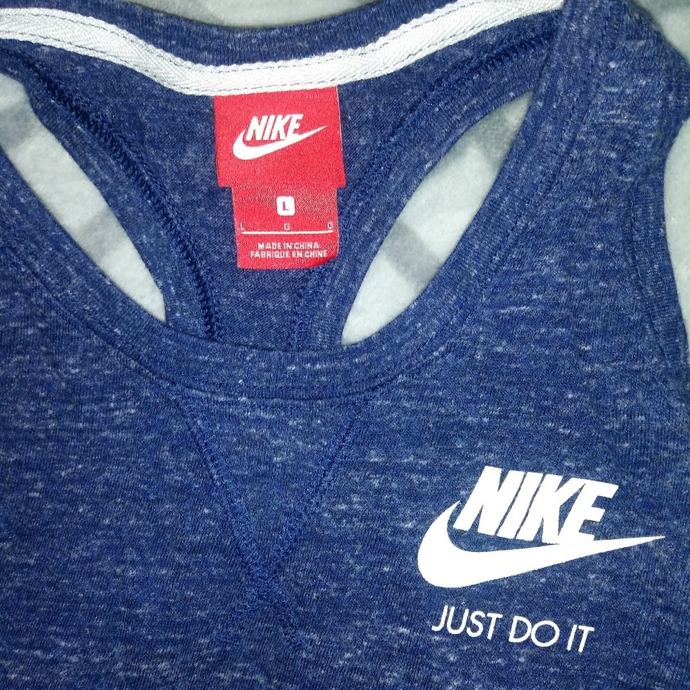Nike just do it logo tank top size L girls